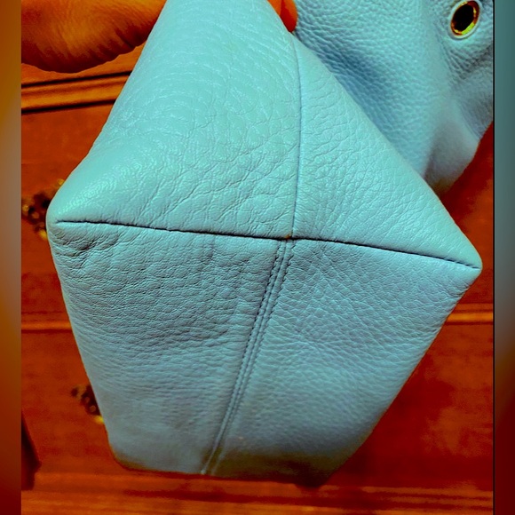 Tory Burch Baby Blue Marion Slouchy Tote - Picture 6 of 13